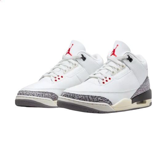 Jordan 3 White cement   DN3707-100 - Butterfly Sneakers