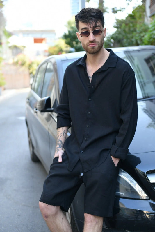 פשתן קצר שחור