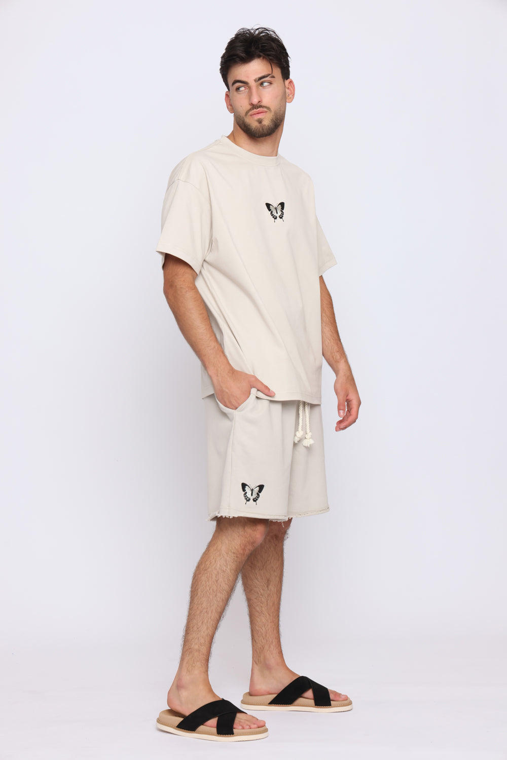 THE SIX - 2/6 - Zebra butterfly SHORTS מכנסיים קצרים - Butterfly Sneakers