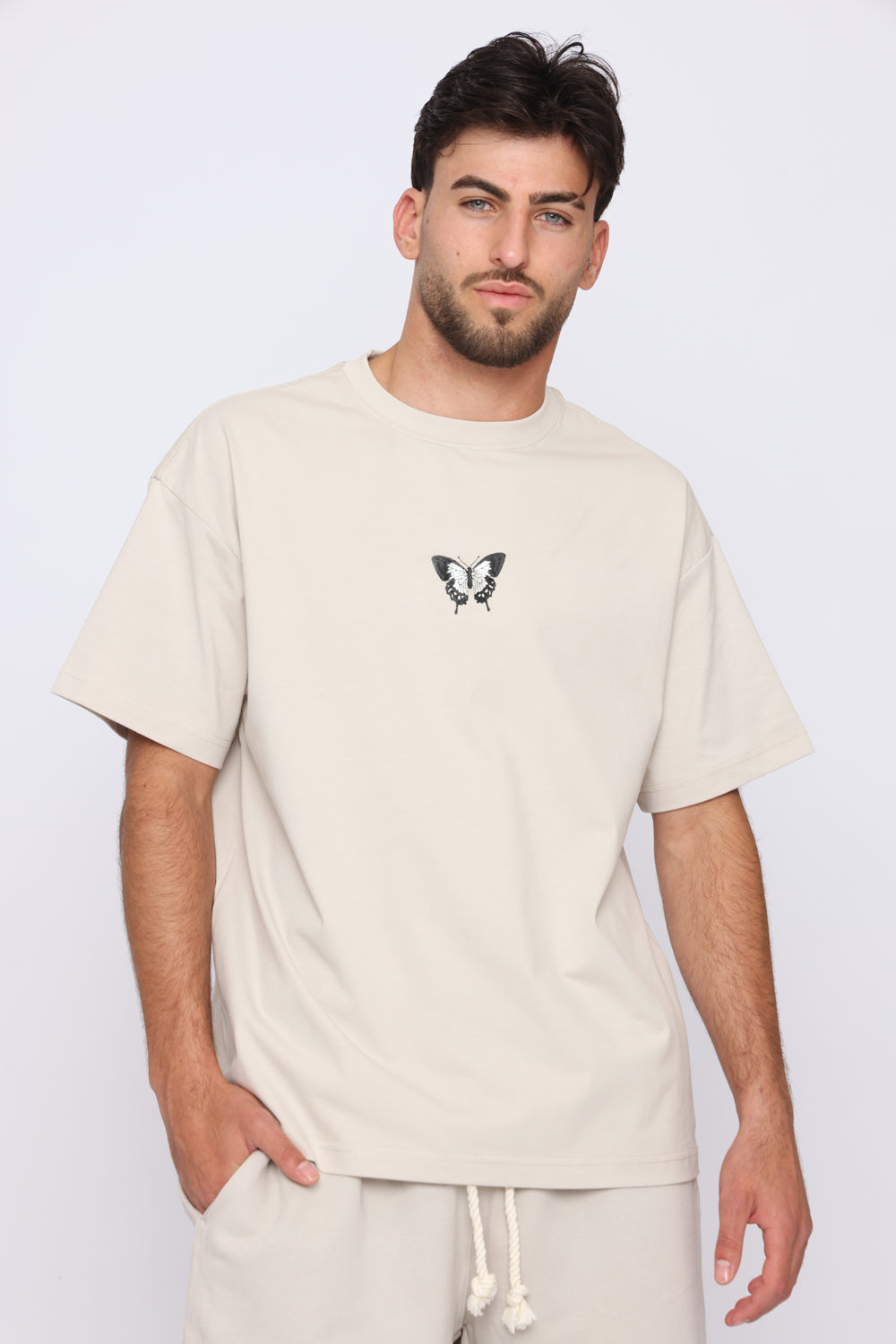 THE SIX 2/6 Zebra butterfly T-shirt חולצת טי שרט - Butterfly Sneakers