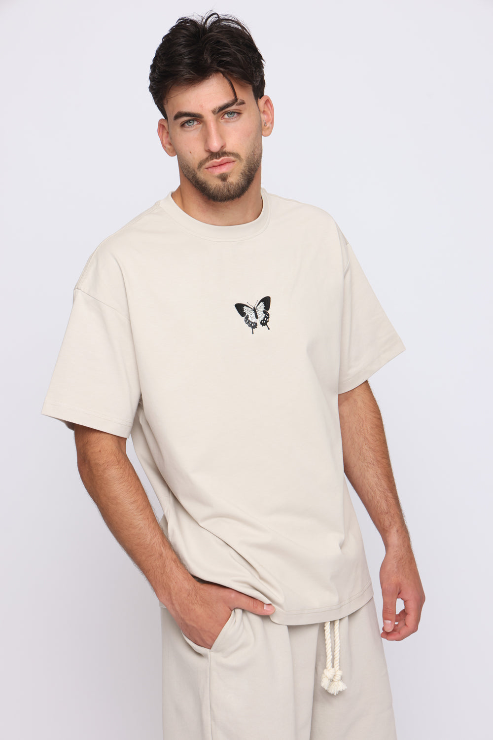 THE SIX 2/6 Zebra butterfly T-shirt חולצת טי שרט - Butterfly Sneakers