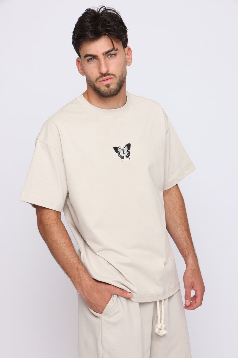 THE SIX 2/6 Zebra butterfly T-shirt חולצת טי שרט - Butterfly Sneakers