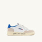 MEDALIST LOW SNEAKERS IN WHITE AND PALACE BLUE LEATHER AND SUEDE WITH LETTERING