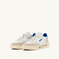 MEDALIST LOW SNEAKERS IN WHITE AND PALACE BLUE LEATHER AND SUEDE WITH LETTERING