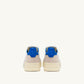 MEDALIST LOW SNEAKERS IN WHITE AND PALACE BLUE LEATHER AND SUEDE WITH LETTERING