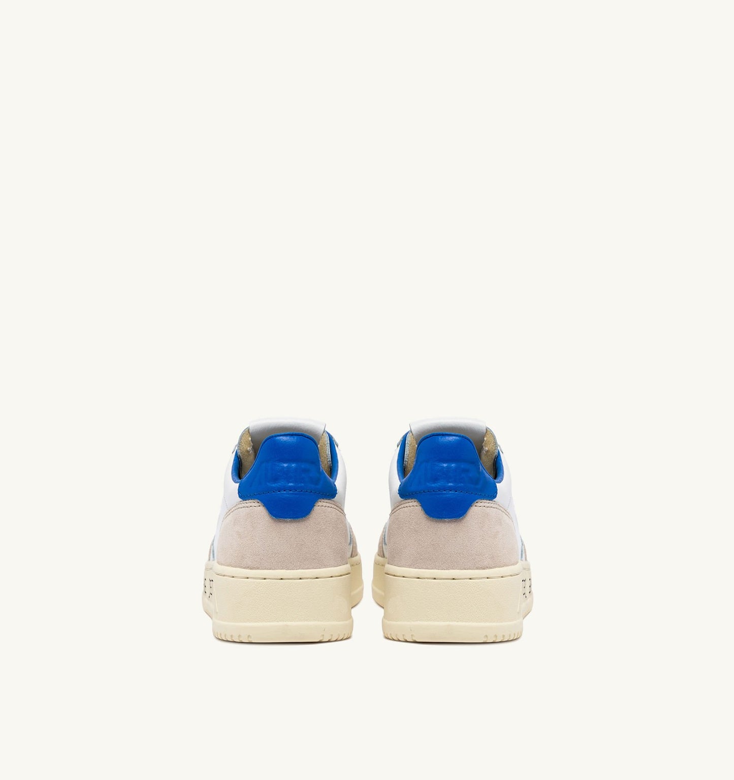 MEDALIST LOW SNEAKERS IN WHITE AND PALACE BLUE LEATHER AND SUEDE WITH LETTERING