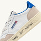 MEDALIST LOW SNEAKERS IN WHITE AND PALACE BLUE LEATHER AND SUEDE WITH LETTERING