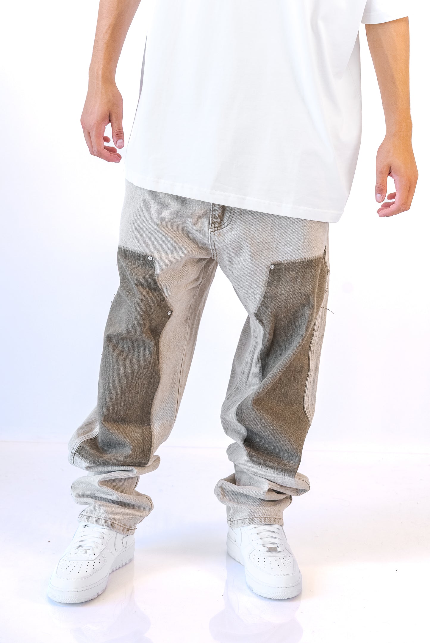 גינס גזרת WIde Leg קרם