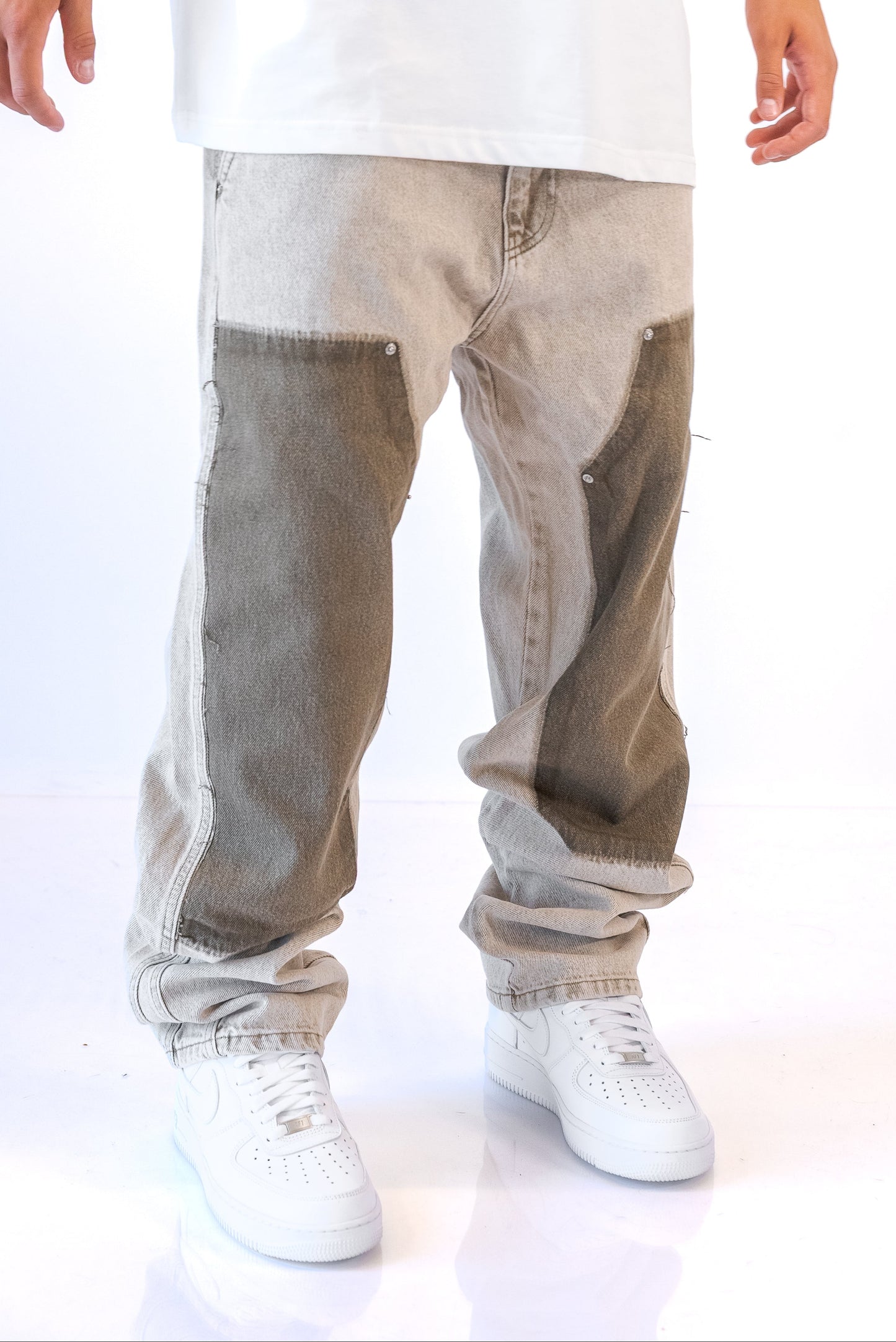 גינס גזרת WIde Leg קרם