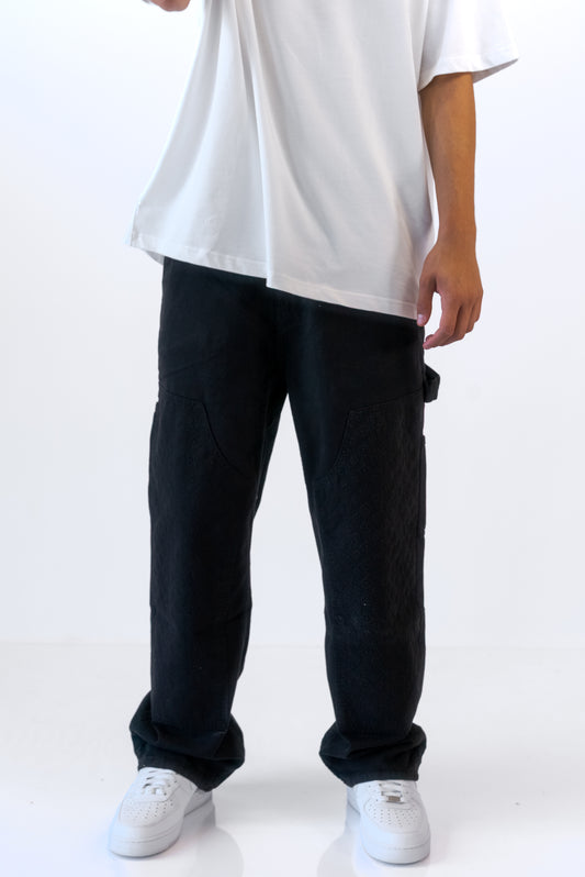 גינס גבוה בגזרת Baggy בגוון שחור