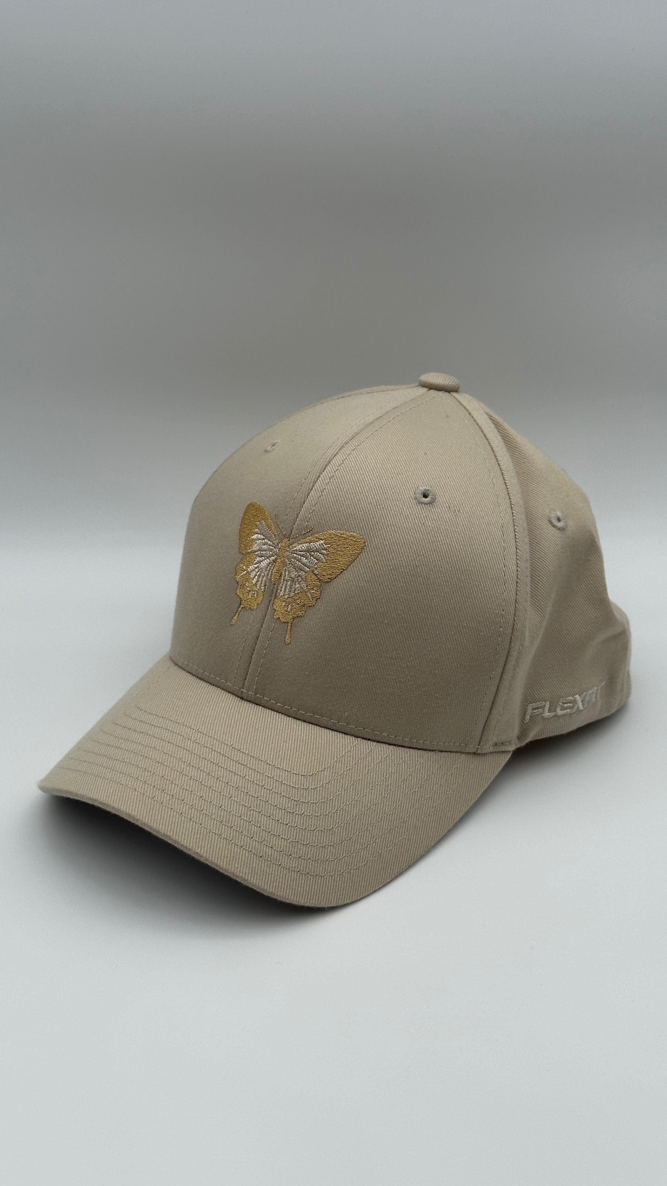 Butterfly Cap Gold on Brown