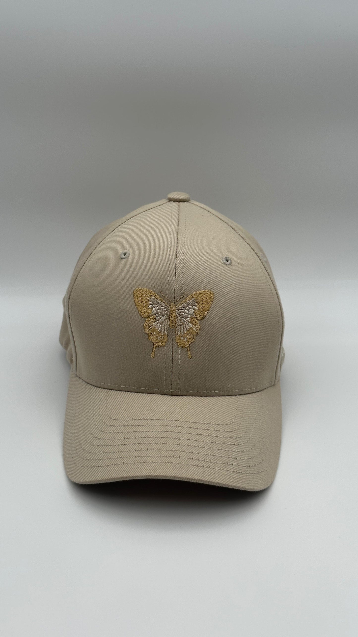 Butterfly Cap Gold on Brown