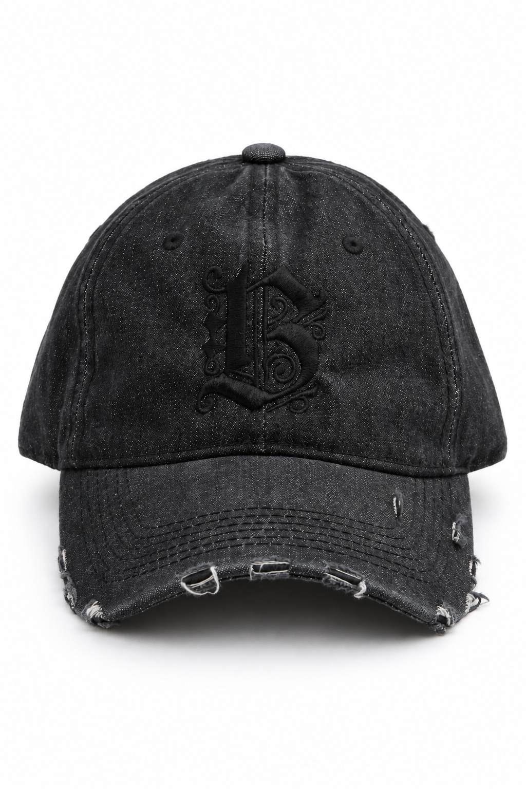כובע Washed B Butterfly — black / ONE SIZE — מבט קדמי