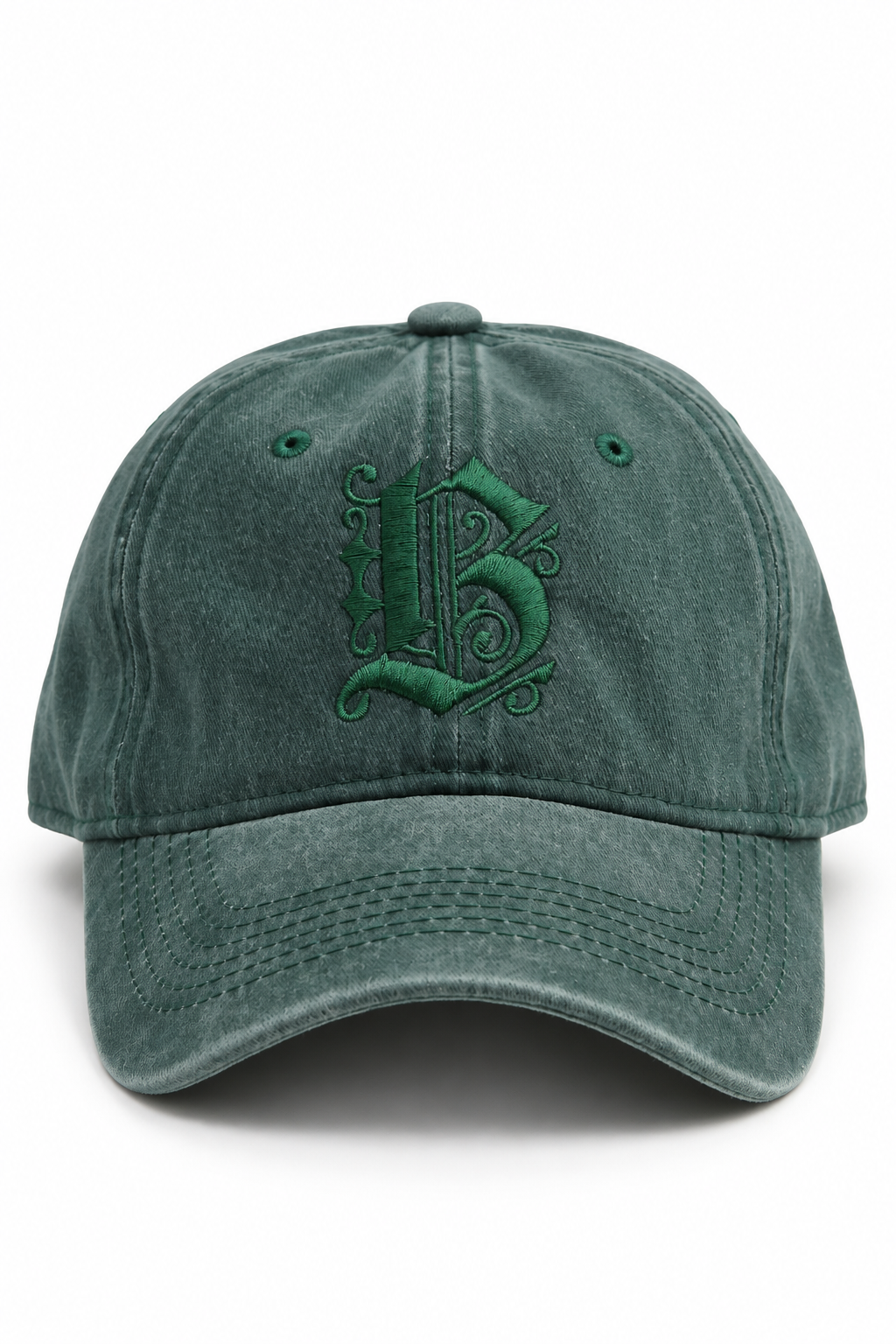 כובע Washed B Butterfly — Green / ONE SIZE — מבט קדמי