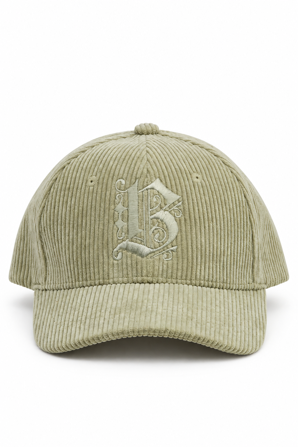כובע Corduroy B Butterfly בד קורדרוי – Pistachio / ONE SIZE – מבט חזית
