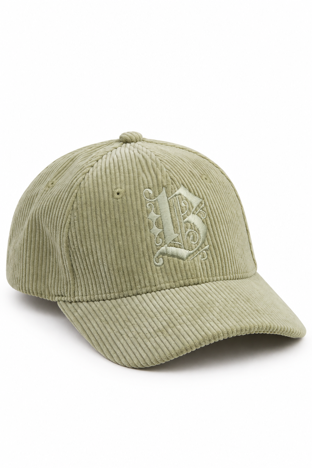 כובע Corduroy B Butterfly בד קורדרוי – Pistachio / ONE SIZE – מבט שלושת רבעי