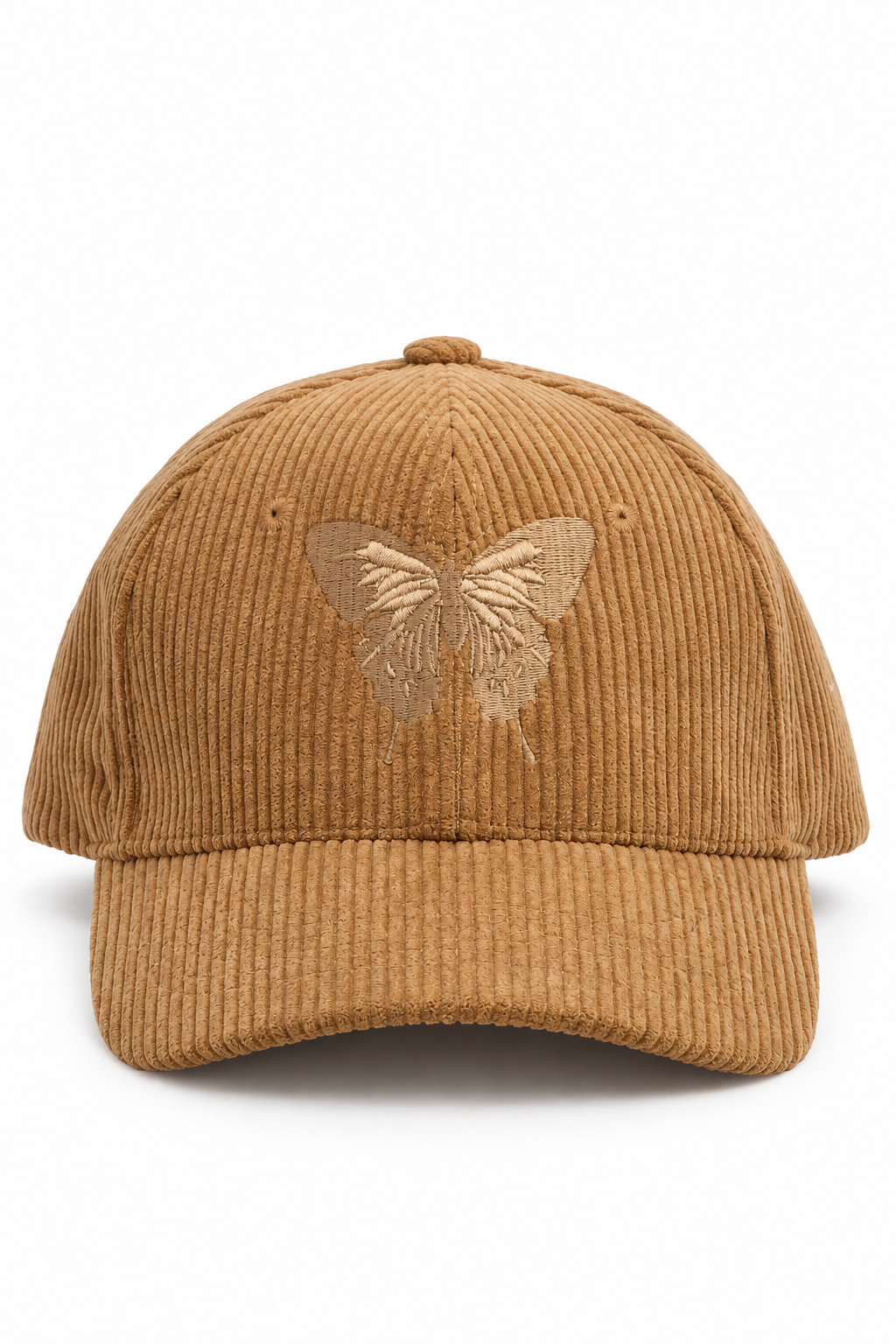 כובע Corduroy Butterfly בד קורדרוי – Bronze / ONE SIZE – מבט חזית