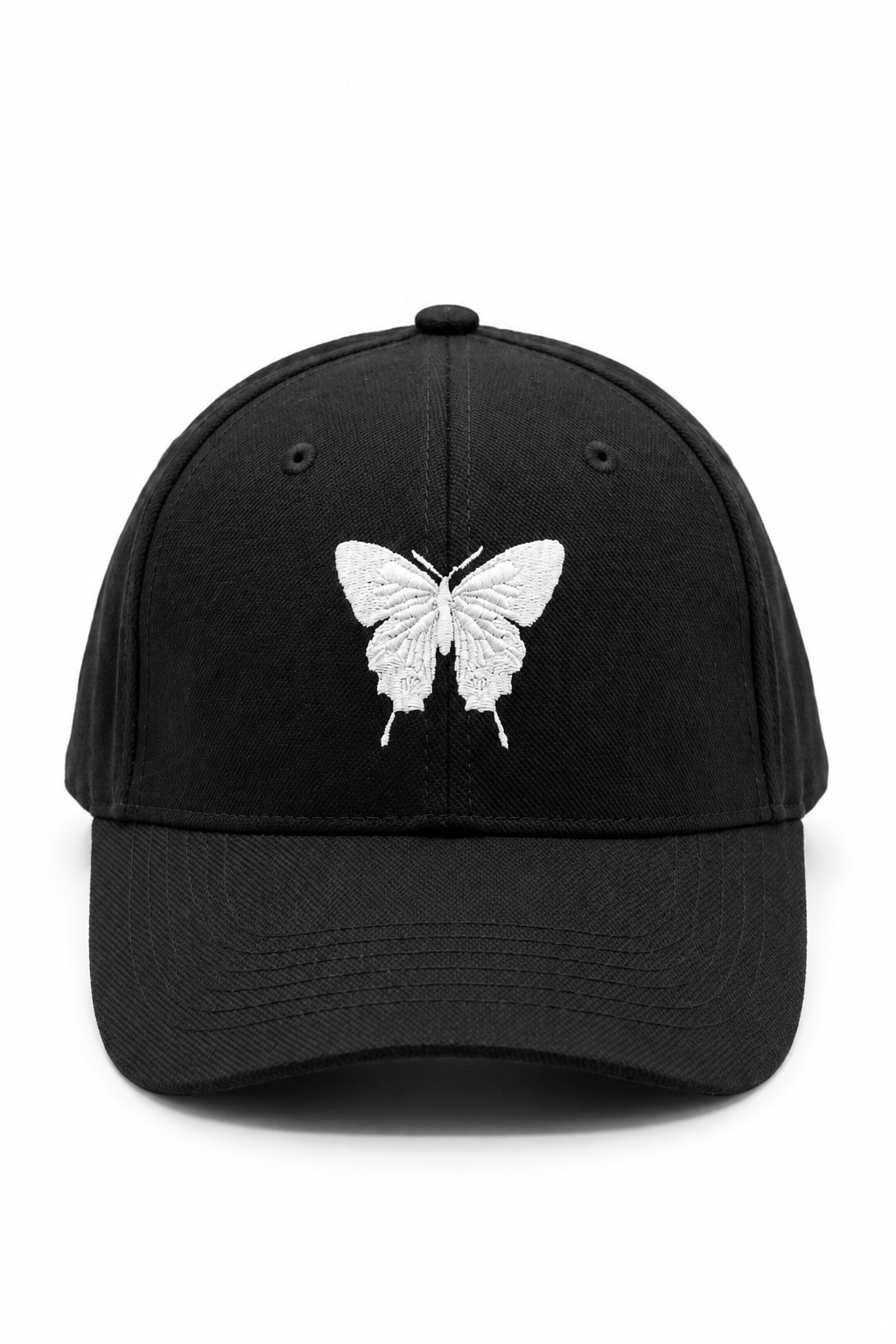 כובע BUTTERFLY B1 — שחור / ONE SIZE — מבט קדמי