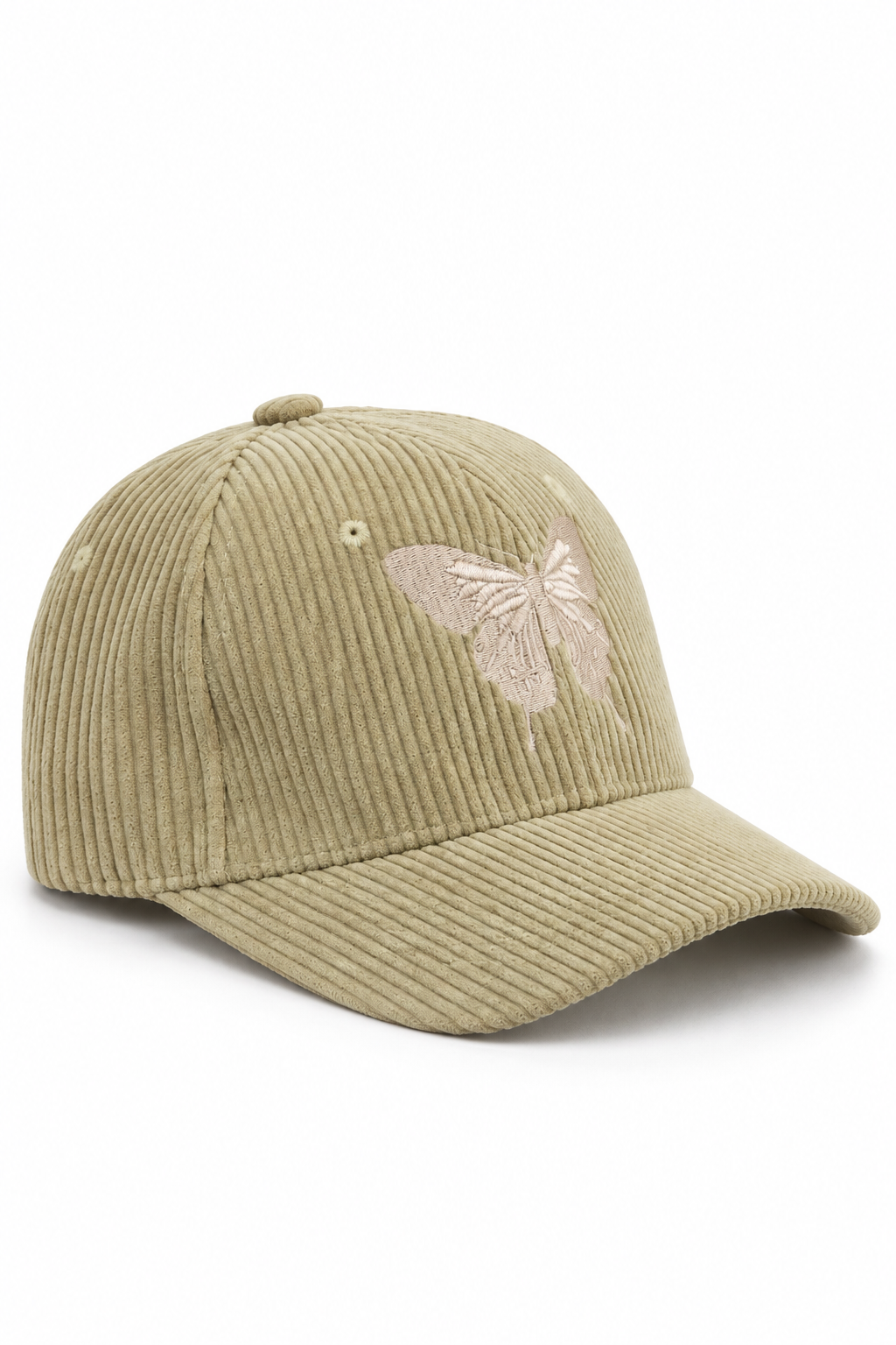 כובע Corduroy בד קורדרוי – cream / ONE SIZE – מבט שלושת רבעי