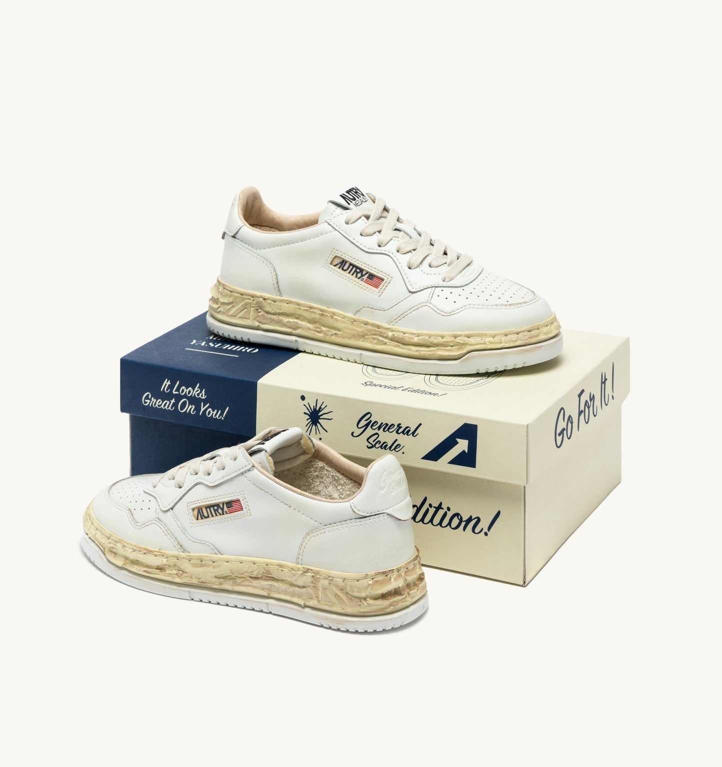 AUTRY X MAISON MSUPVINT LOW MAN MIHARA YASUHIRO WHITE